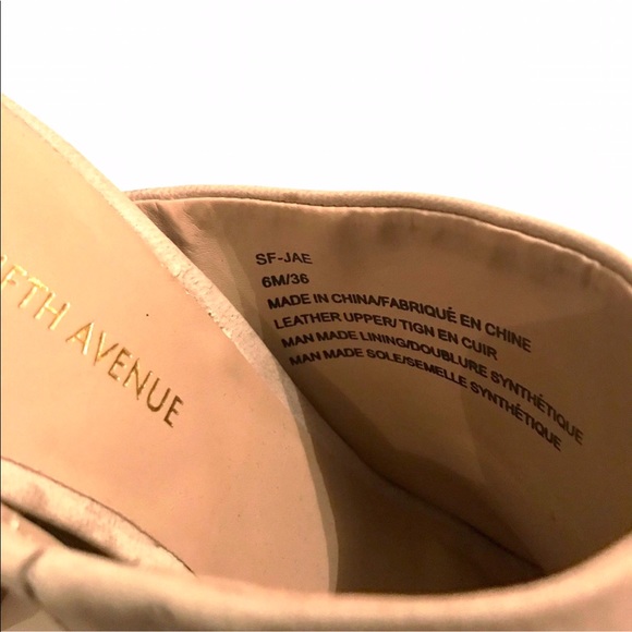 SAKS FIFTH AVENUE | Cream Slide-on Mules (6) - Picture 3 of 6